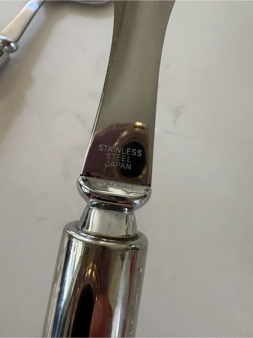 Clear Crystal handle & Silver Stainless Steel Salad Serving Set